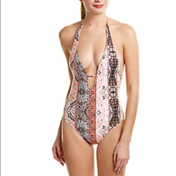 L*Space Pamela plunging keyhole cheeky one piece - Picture 4 of 8